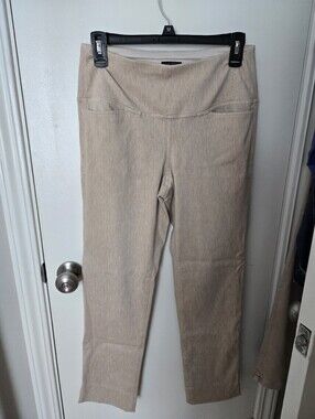 J. Jill Light Beige Pull-On Straight Leg Trousers
